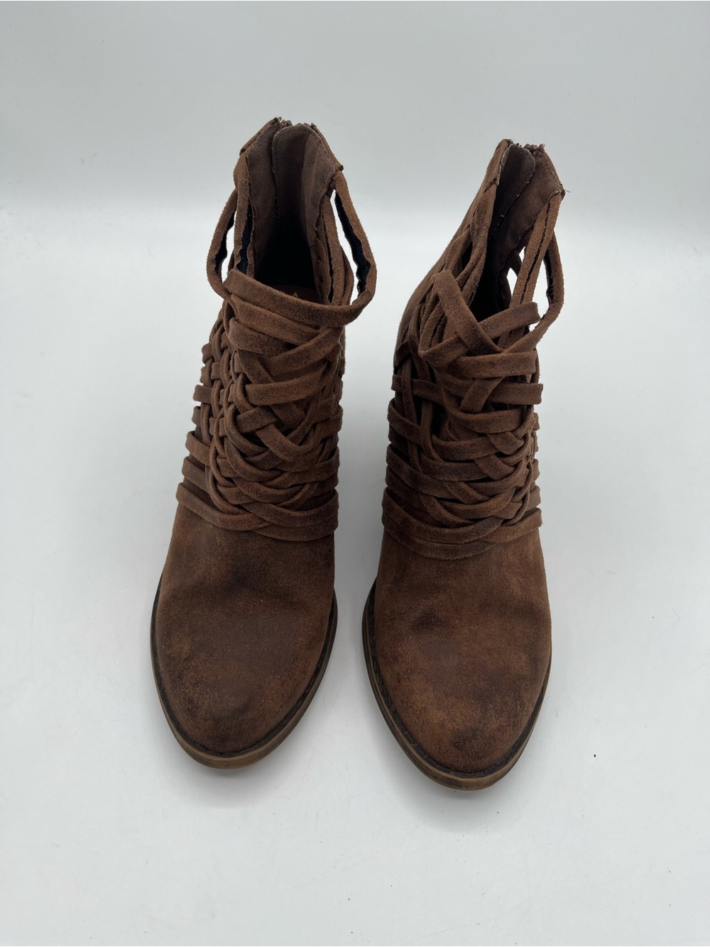 Fergalicious Brown Braided  Ankle Boots